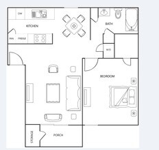 One Bedroom | One Bath floor plan